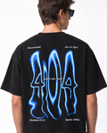 404 Mood Not Found Boxy Fit T-Shirt | 240 GSM French Terry Cotton Black Graphic Tee
