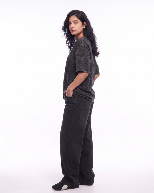 Acid Wash Oversized T-Shirt | 240 GSM French Terry Cotton Oversized Tee