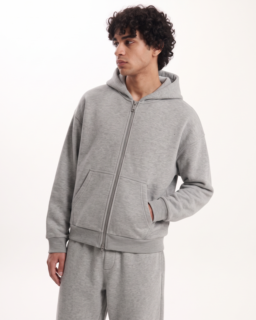 Grey Matter Boxy Fit Set | 360 GSM Cotton Boxy Hoodie & Baggy Jogger Co-Ord Set