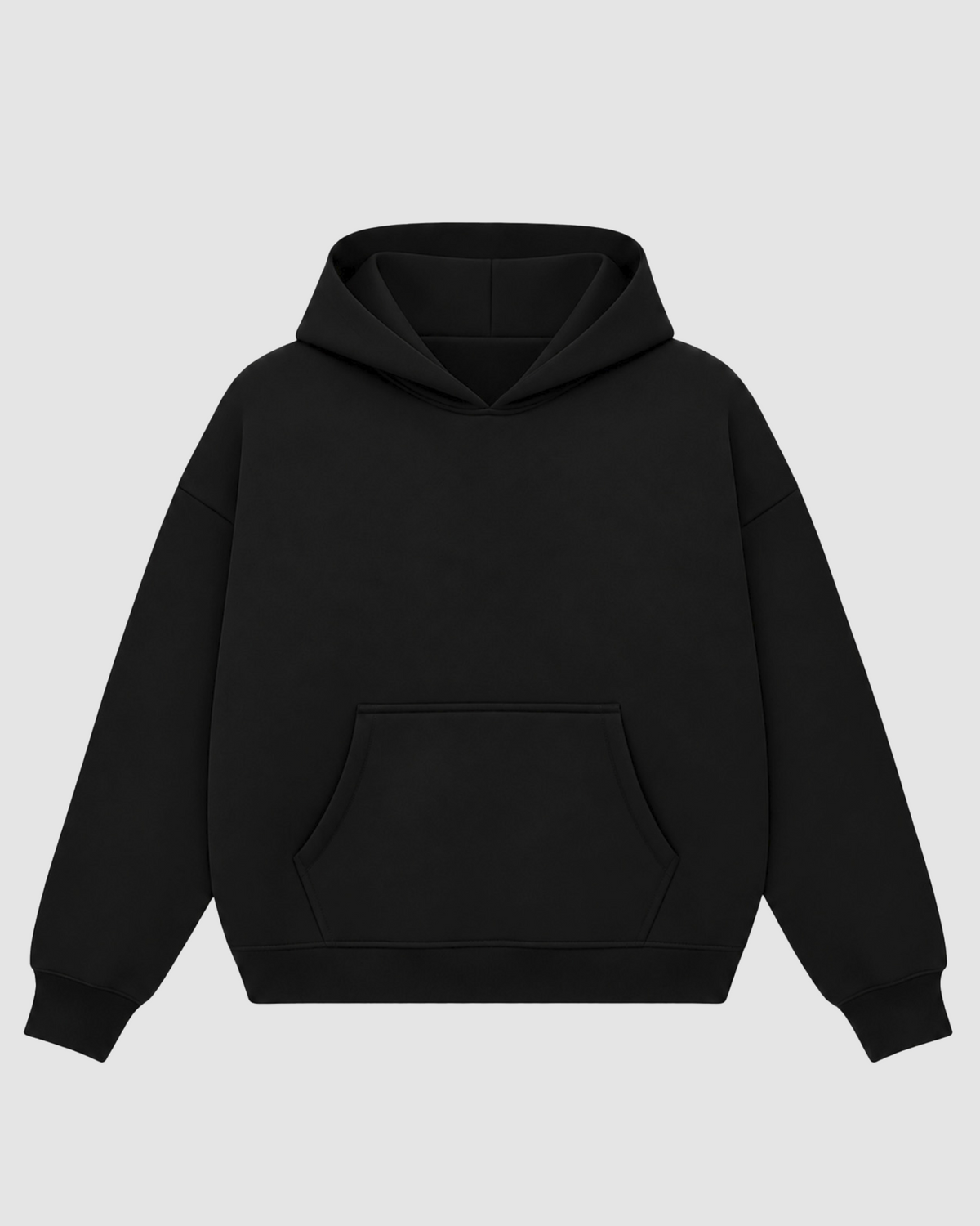 Black Boxy Hoodie | 360 GSM Cotton Winter Hoodie