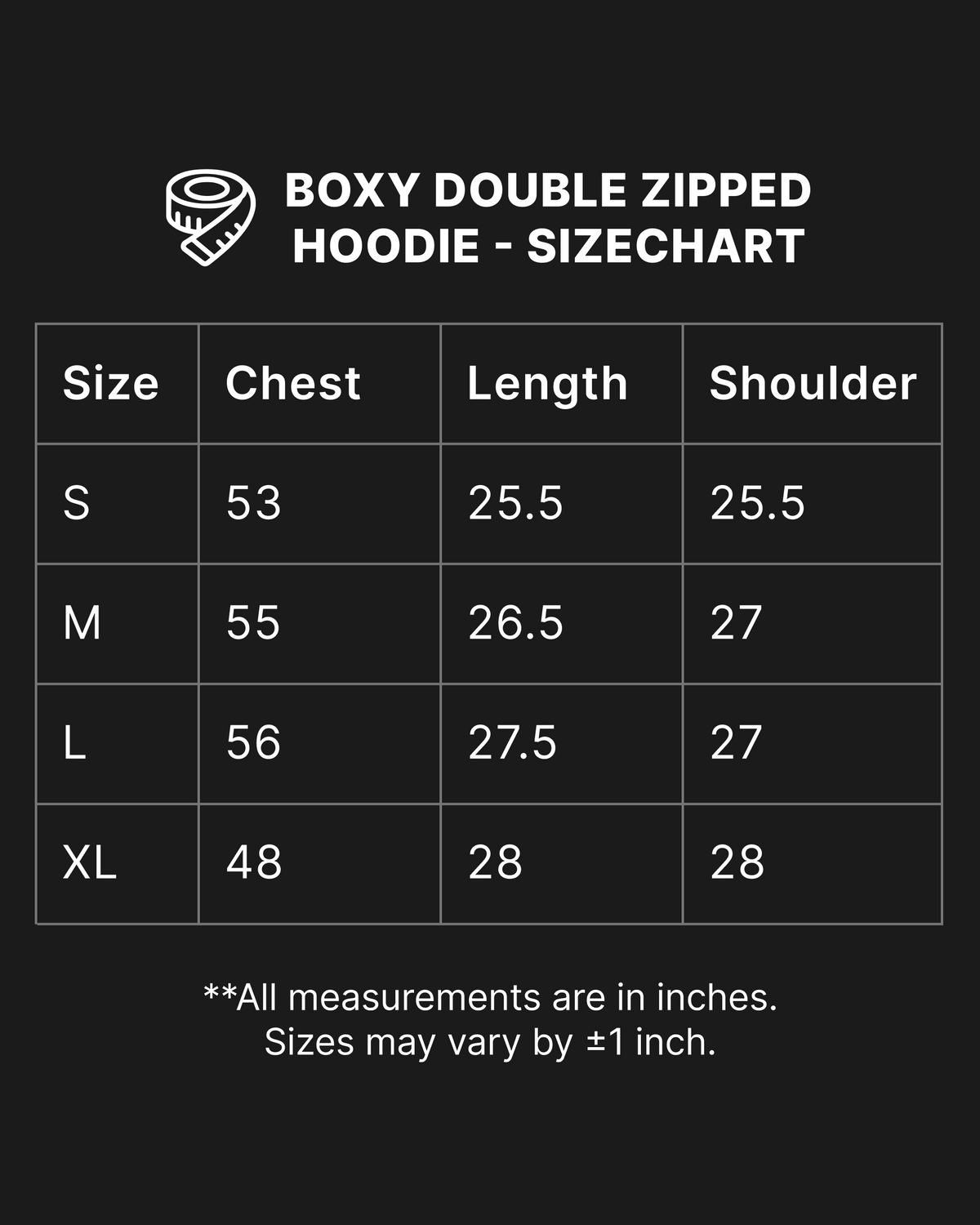 Black Boxy Dual Zipper Hoodie | 360 GSM Cotton Boxy Hoodie